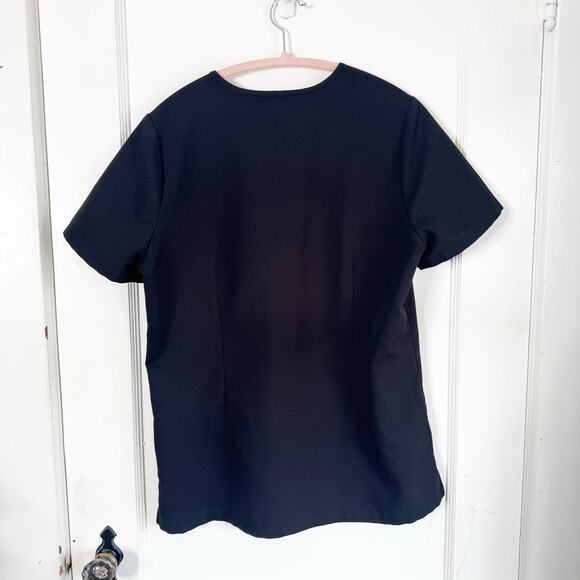 FIGS Technical Collection Catarina One Pocket Scrub Top Black Short Sleeve Small - Picture 6 of 6